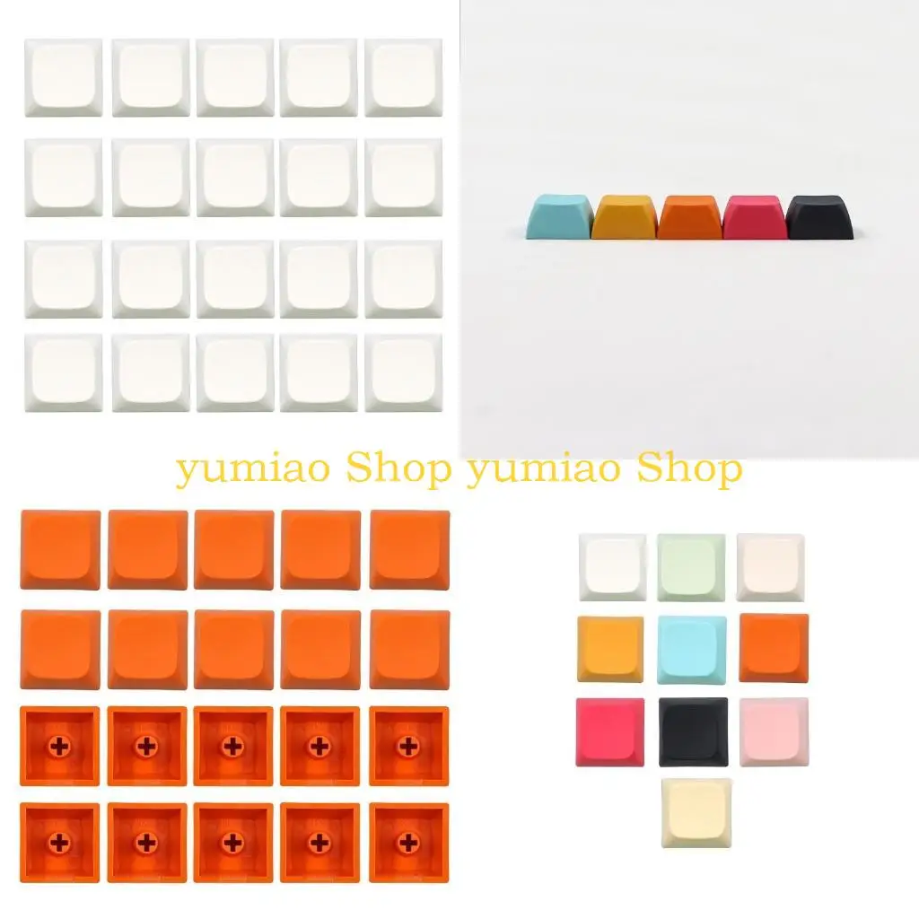 

587B 20 Keys PBT Keycap XDA Profile 1U Not Engraving for Key Cover for Cherry MX Swit