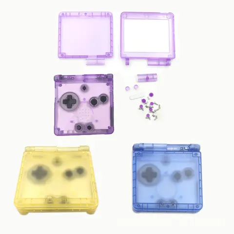 1PCS Cool Clear For GBA SP Transparent Replacement Housing Shell Cover For Game Boy Advance SP Case Cover