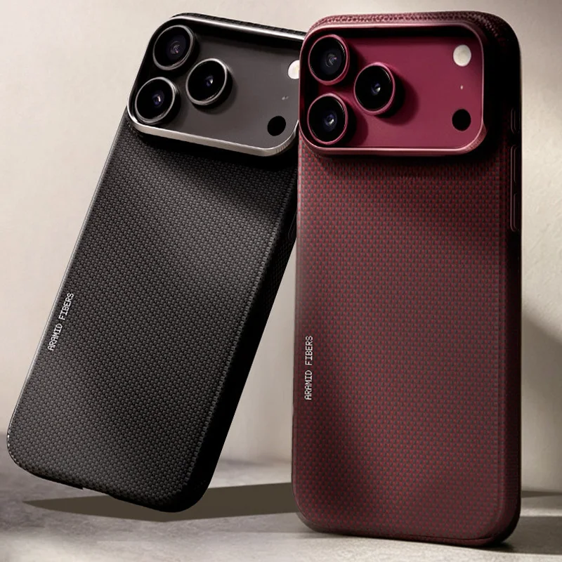 Blueo Carbon Fibre For iPhone 18 Pro Max Case Slim Full-Wrap Magnetic Aramid Fiber Case For iphone 18 Pro