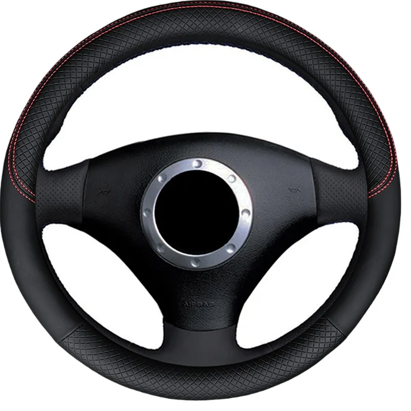 Car Steering Wheel Cover For Audi A2 8Z A3 8L Sportback A4 B6 Avant A6 C5 A8 D2 TT 8N S3 S4 RS 4 RS 6