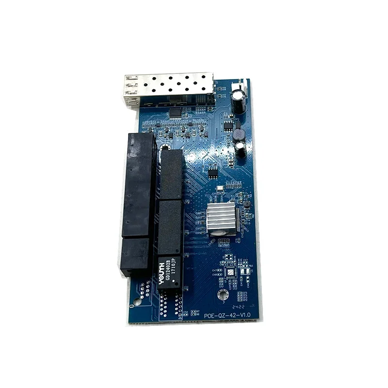 Protokol standar 802.3AF/pada 48V POE OUT/48V poe switch 100 mbps 4port POE dengan 1port uplink/NVR ;1port SFP