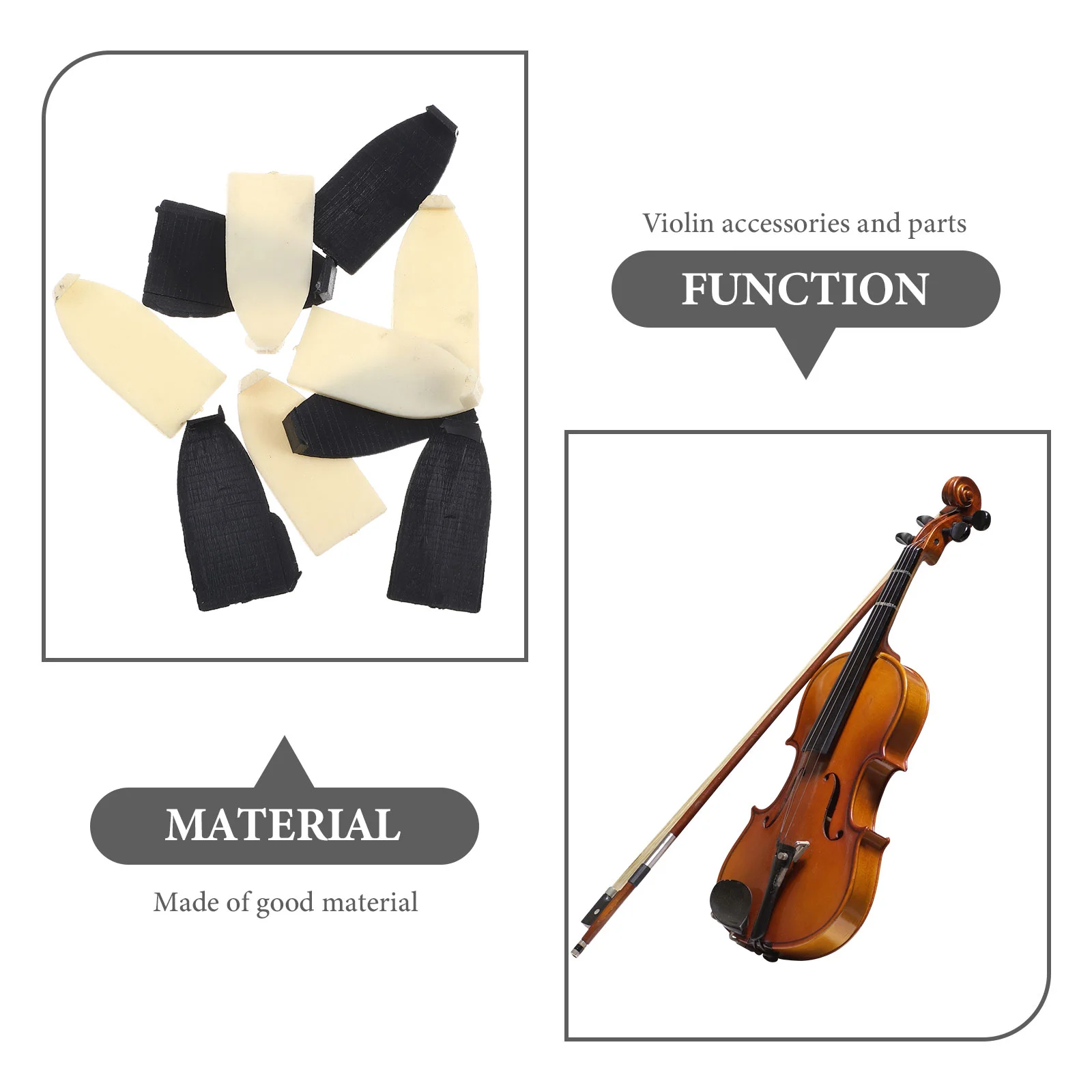 10 Pcs Cello Bow Pieces Violinist Gift Fittings Tips Plastic Horsetail Protector for Parts