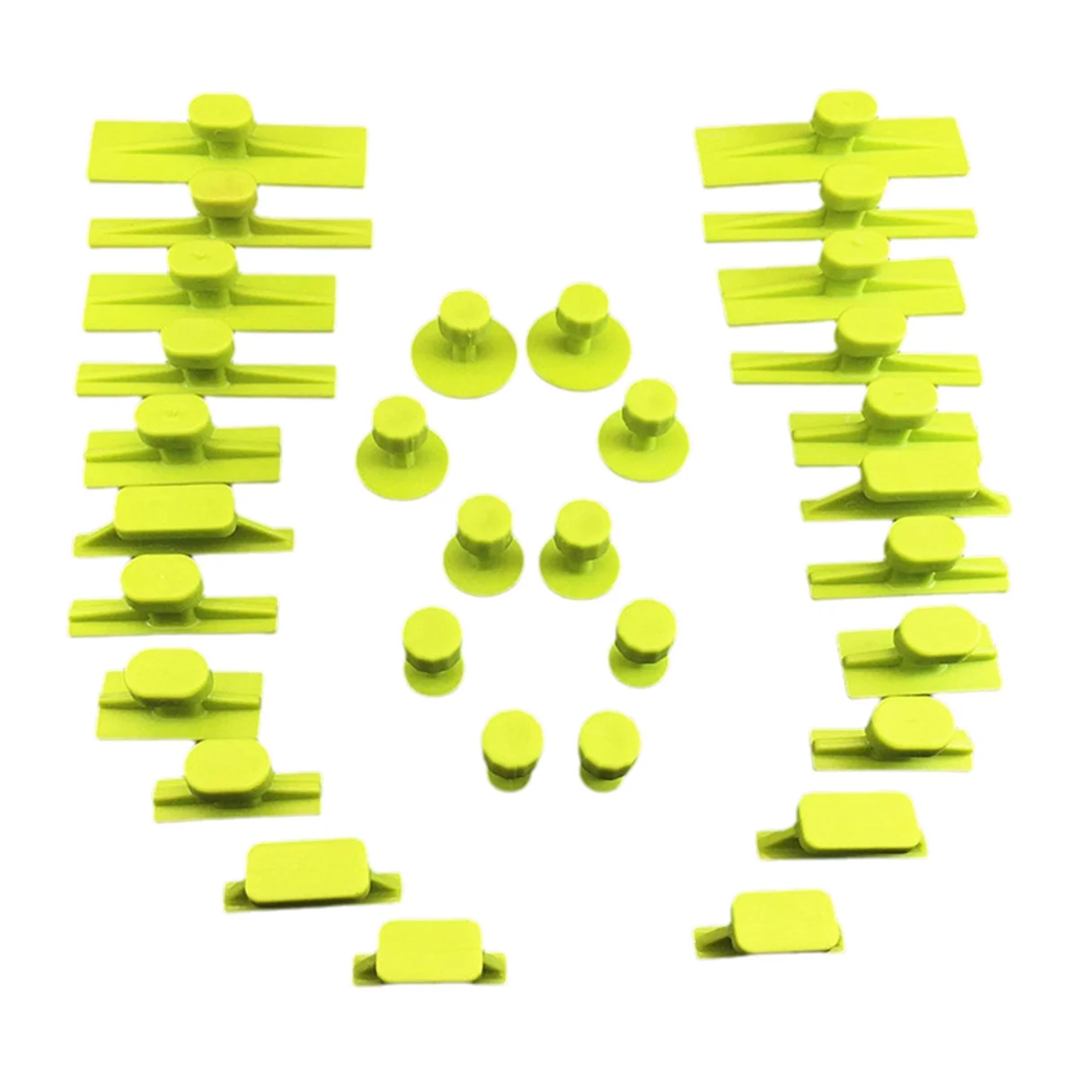 Paintless รถ Body Dent Removal ดึงแท็บสําหรับ T สไลด์ค้อนพื้นผิวโลหะรถยนต์ซ่อมเครื่องมือ,32 ชิ้น