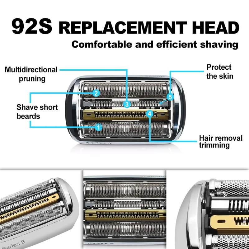 For Braun Series 9 Electric Shaver Replacement Head - 92S - Compatible with all Series 9 ,9385cc, 9390cc, 9330s, 9296cc