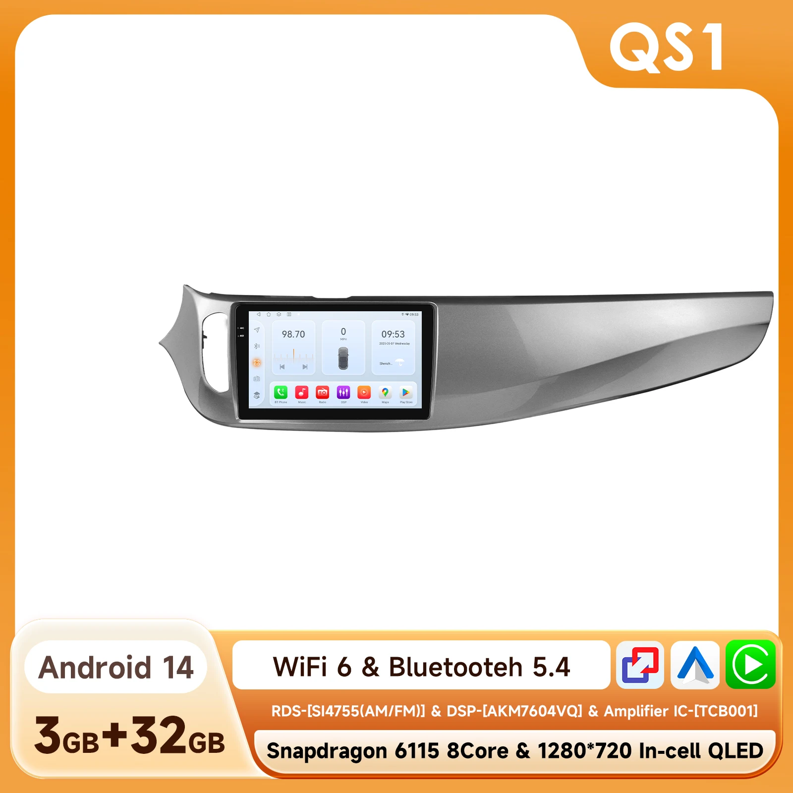 Android multimediaspeler voor Alfa Romeo Giulietta 2010 - 2018 Carplay Android Auto radio Auto Intelligent Scherm 6115 9" Head Unit 2din Geen DVD Bluetooth