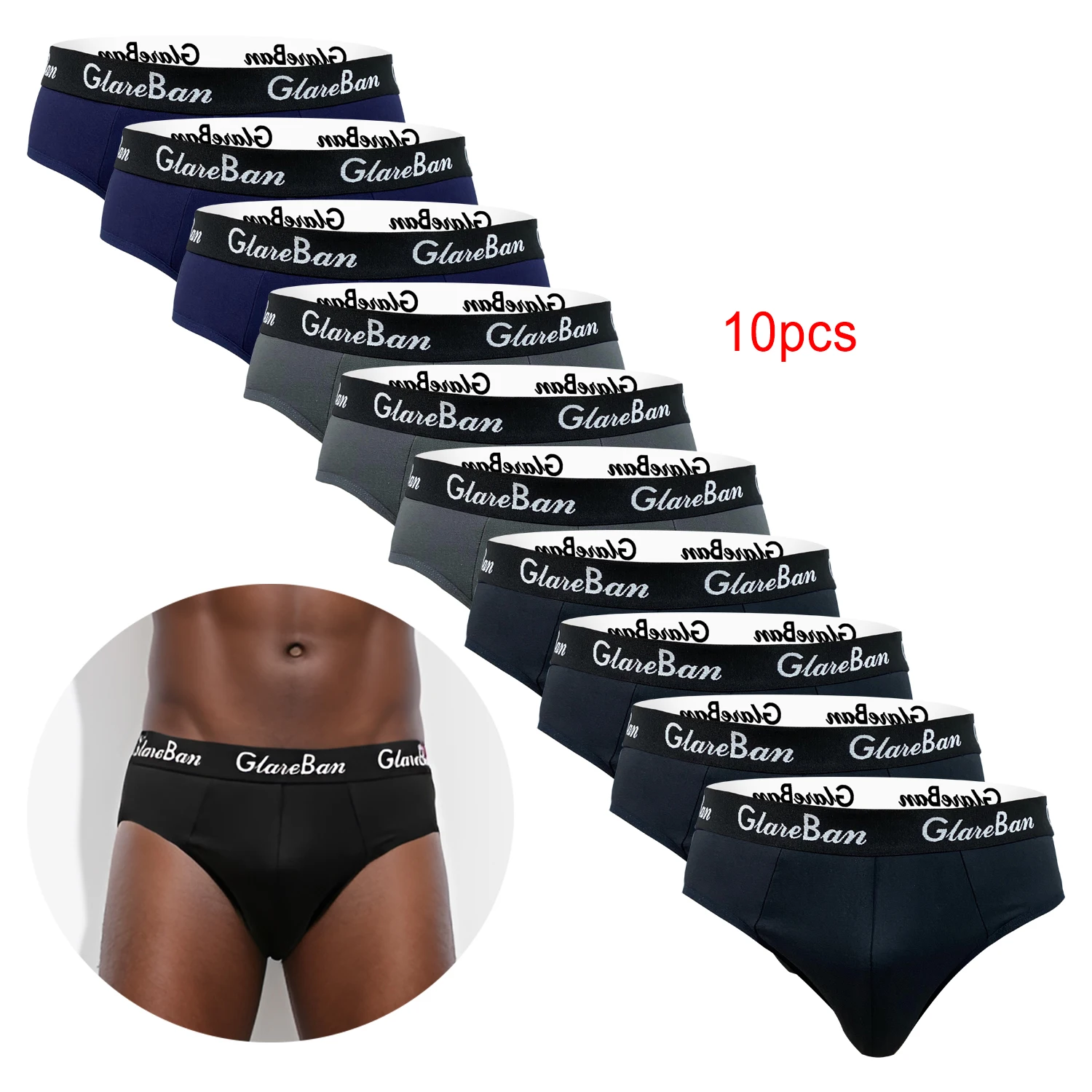 Brand 10pcs Pack Sexy Underwear for Men Briefs Polyester Men\'s Panties Gay 2023 Underpants Slips Bikini Jockstrap Brazilian Soft