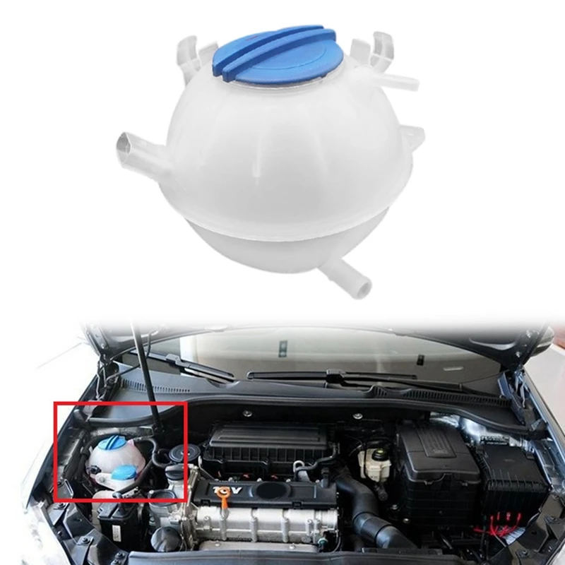 2X Coolant Reservoir Expansion Tank With Cap For Jetta MK5 Golf MK6 For TIGUAN Passat CC Beetle Eos A3 TT 1K0121407A