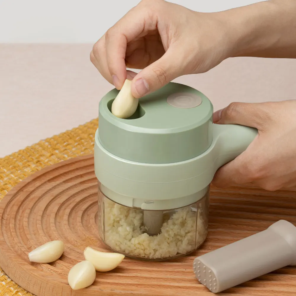 ハンドヘルド電動野菜スライサーコードレス Protable 電動ガーリックカッターマッシャーチョッパー食品スライサー