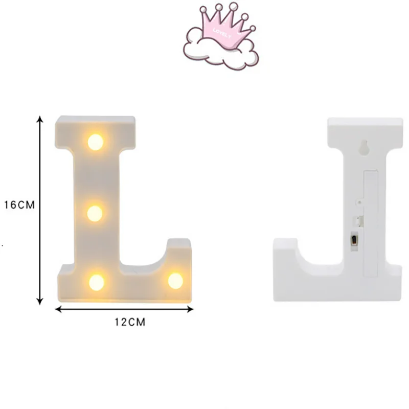 Alphabet Letter LED Lights Luminous Number Lamp Decor Battery Night Light for Home Wedding Birthday Christmas Party Decoration