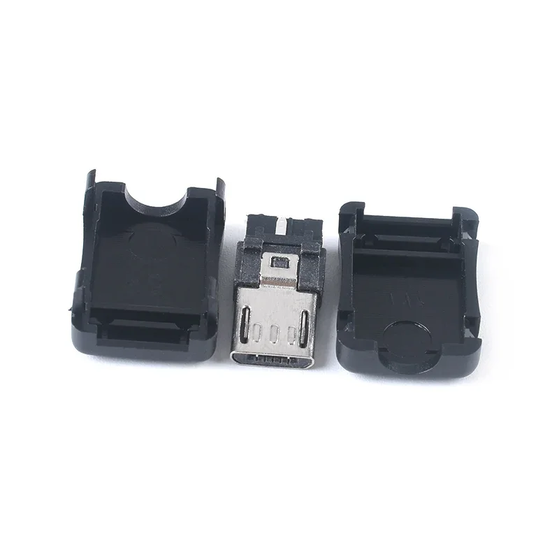 10pcs MICRO USB socket three-piece set Buckle welded wire interface Female head male head 5pcs