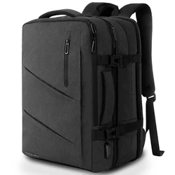 KINGSLONG-Mochila impermeável para laptop para homens, bolsa USB expansível, bolsa de viagem de negócios, 18 