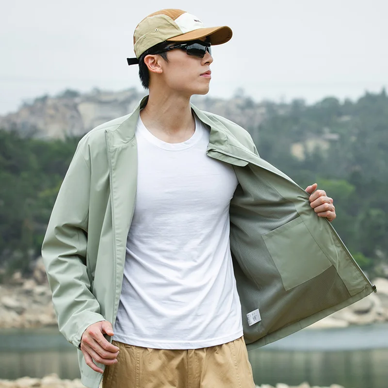 Outdoor Windbreaker Jacket Men Women Waterproof Windproof Lightweight Spring Autumn Hiking Jacket Breathable Mountaineering Coat