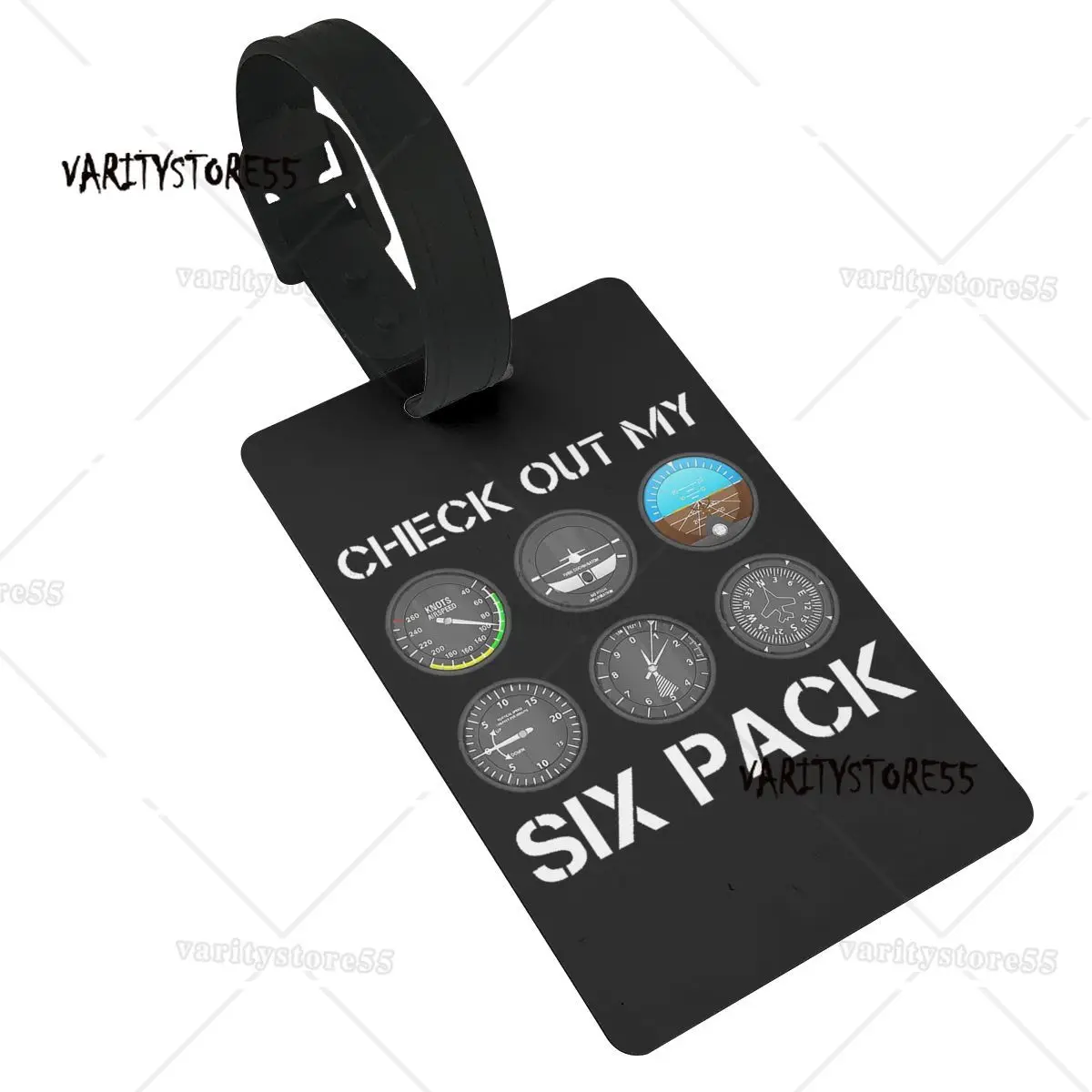 Funny Pilot Top Airplane Six Pack Flight Instruments Luggage Tags Suitcase Accessories Travel Baggage Boarding Tag Portable