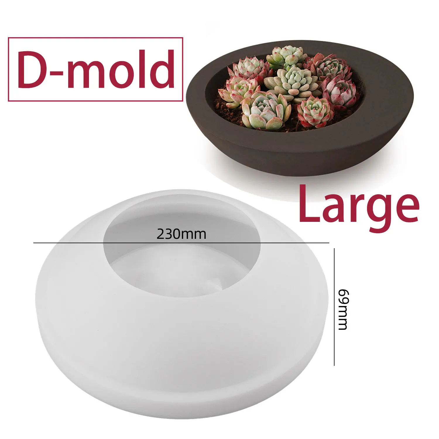 hemispherical Cement Candle Bowl Mold DIY Fish Tank Candle Vessel Outdoor Flowerpot Concrete Casting Mould