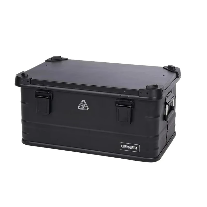 حافظة ألومنيوم N44 50L متعددة الألوان حاويات تخزين جيدة مرفق قوي سهل الحمل لحافلة التخييم Kitc