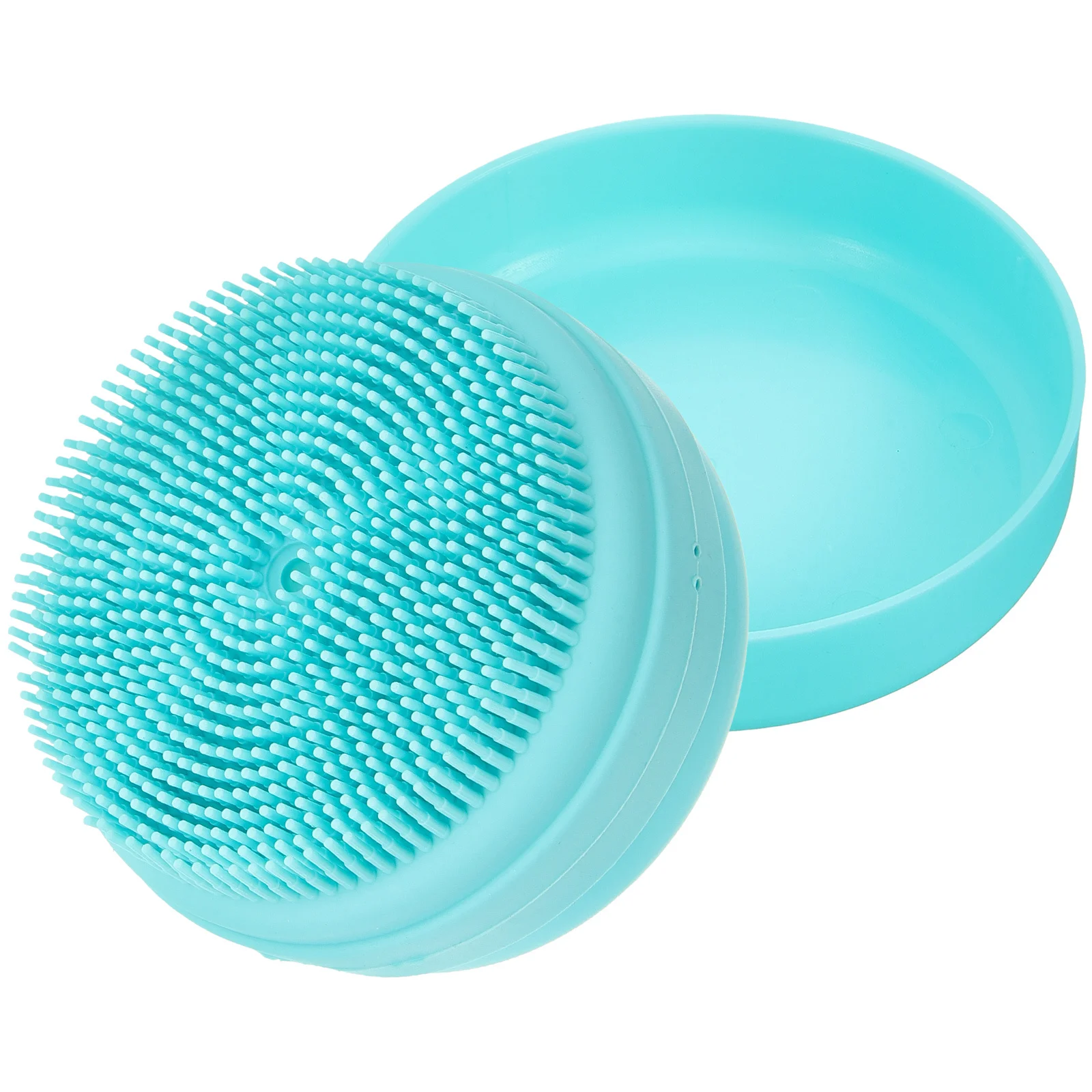

Creative Design Silicone Bath Brush with Soap Box Non-Slip Handle Body Scrubber for Sensitive Skin Portable Tool