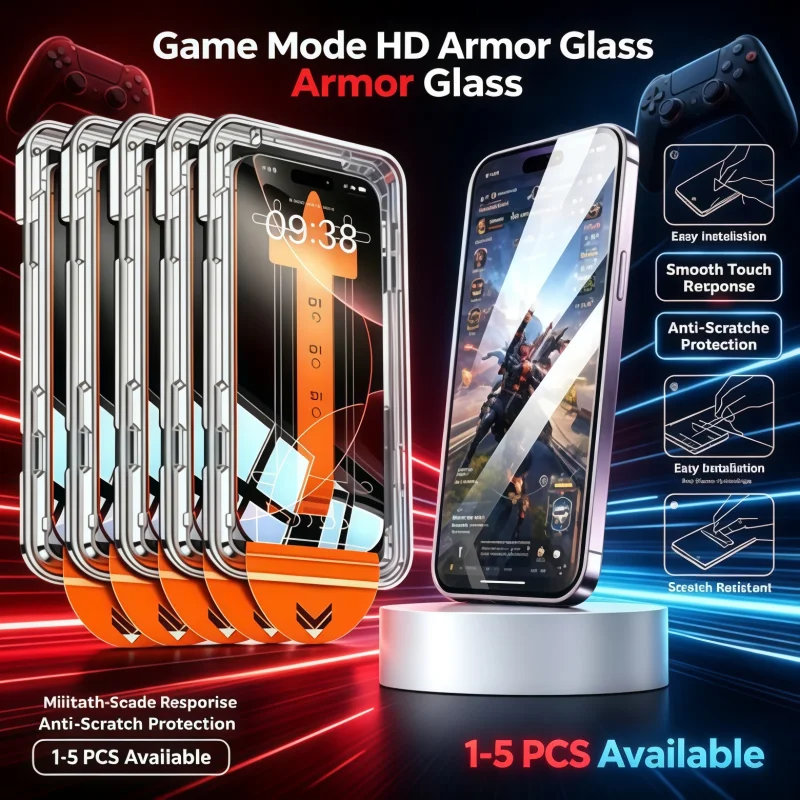 1-5 Stück staubfreie Installation Panzerglas für iPhone 17 16 15 14 13 12 11ProMax 12 13Mini 14 15 16Plus XR XS Displayschutzfolie