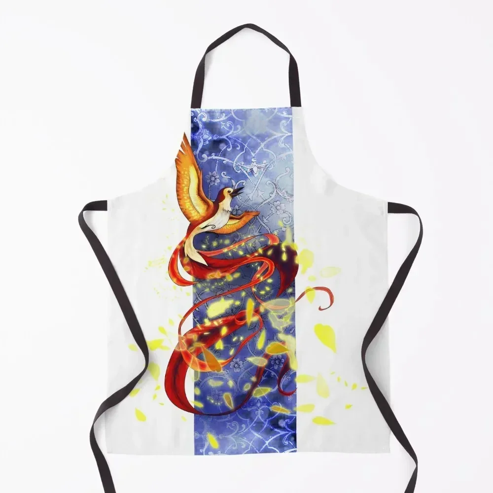 

Sparkling phoenix Apron For Girl Kitchens Men For Cooking work gowns for women cleaning Apron