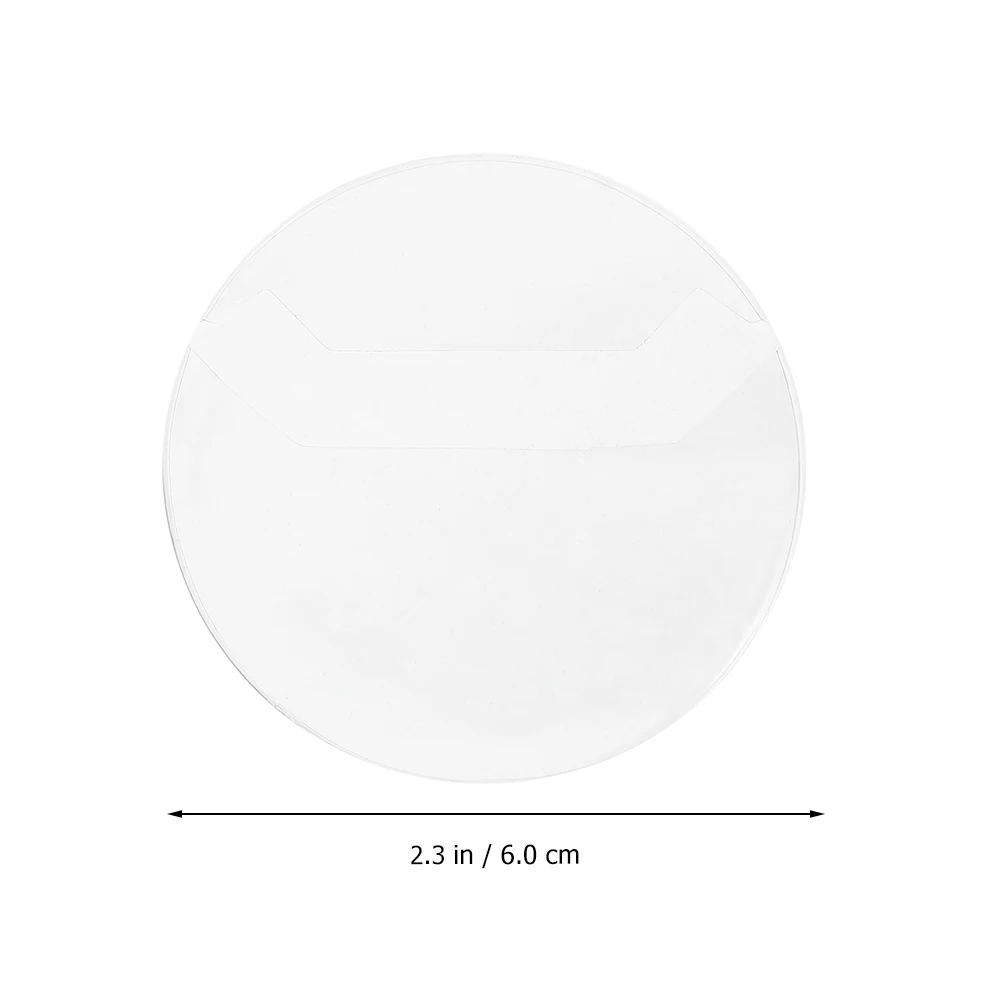 

20 Pcs Badge Case Clear Round Cover Pin Button Protector for Badges Pvc Can Covers