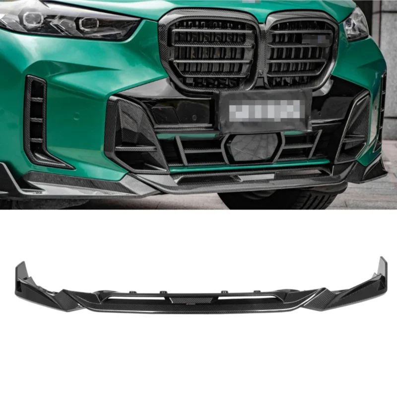 For 2013+ BMW X5 G05 G18 LCI SQ Style Dry Carbon Fiber Front Bumper Lip Splitters Kit