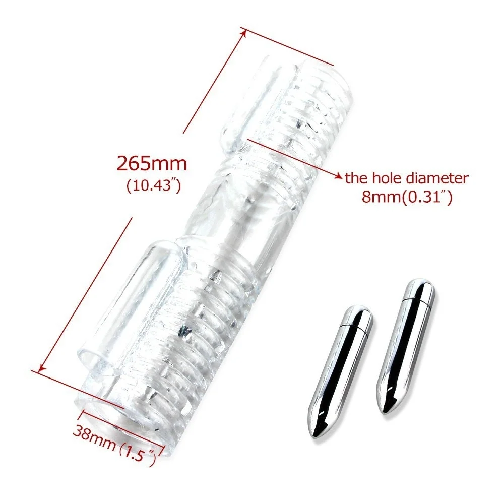 Penis Massager With 2 Caps Male Masturbator Gay Couple Vibrator For Man Sex Product Double Stroker Adult toys Sex vagina pussy