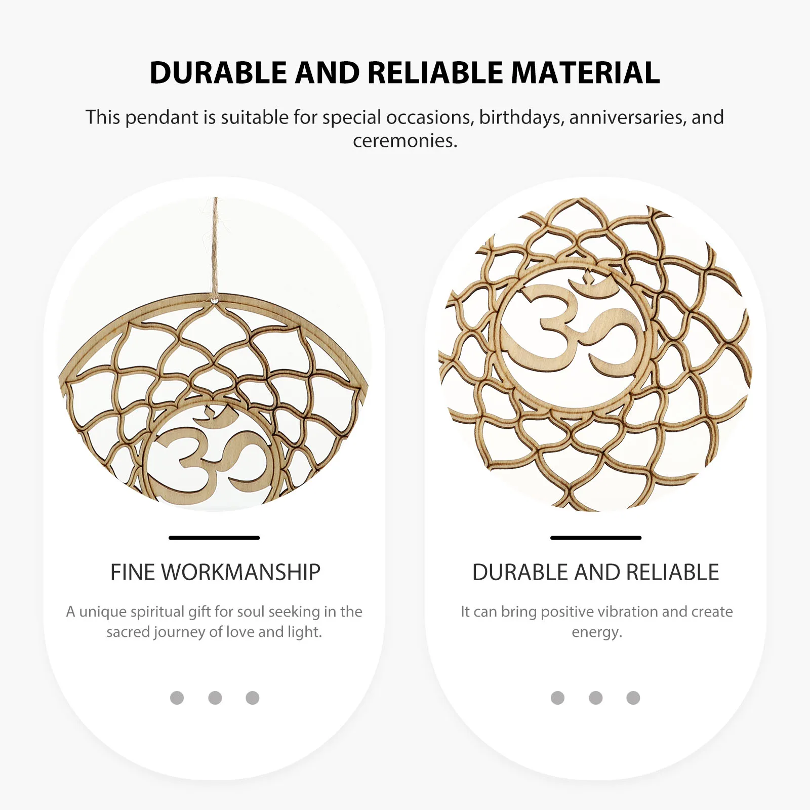 

2pcs Wooden Geometric Pattern Hanging Decor Meditation Ornament Festival Gift Home Office Decoration Wall Art Hanging Geometric