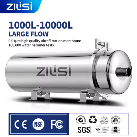 whole house high flow water filter system 1000L-8000L stainless steel mineral water filter Reusable PVDF Lasts Exceed 5 Years