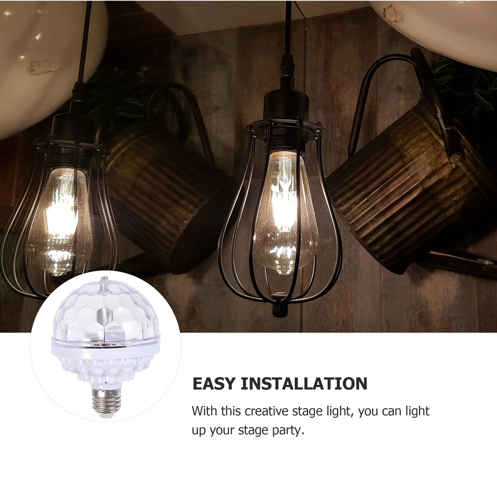 

Led Stage Light Color Rotating Ball Lamp Creative Disco Dj Party Ktv Colorful Ball Light Decorative Rotating Stage