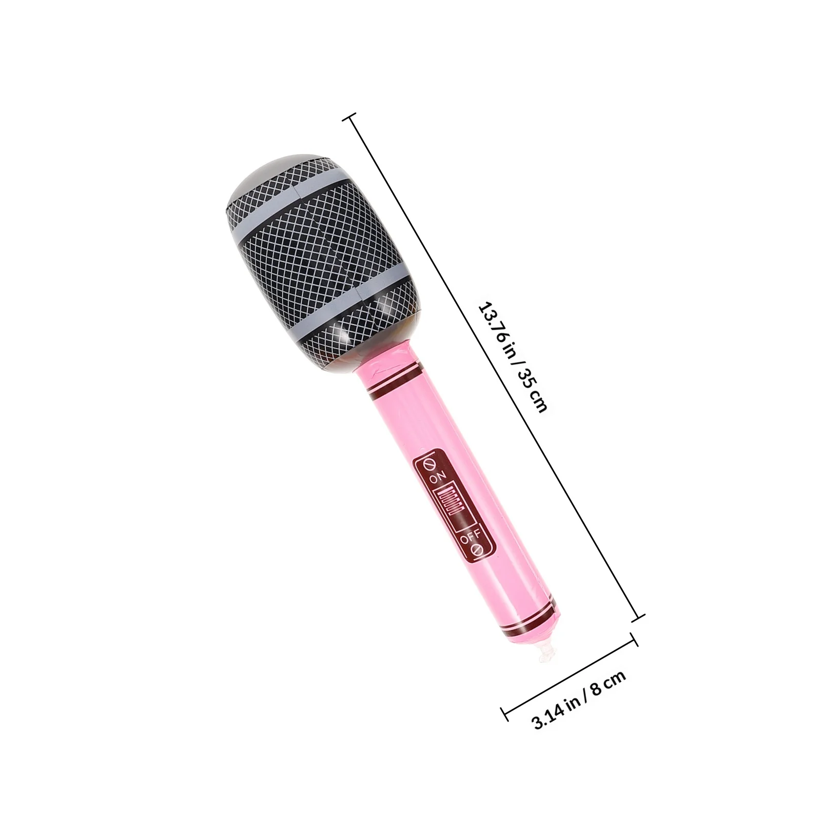 8Pcs Colorful Fake Microphone Set Inflatable Music Props for Parties Realistic Look Interactive Play Fun Event Accessory