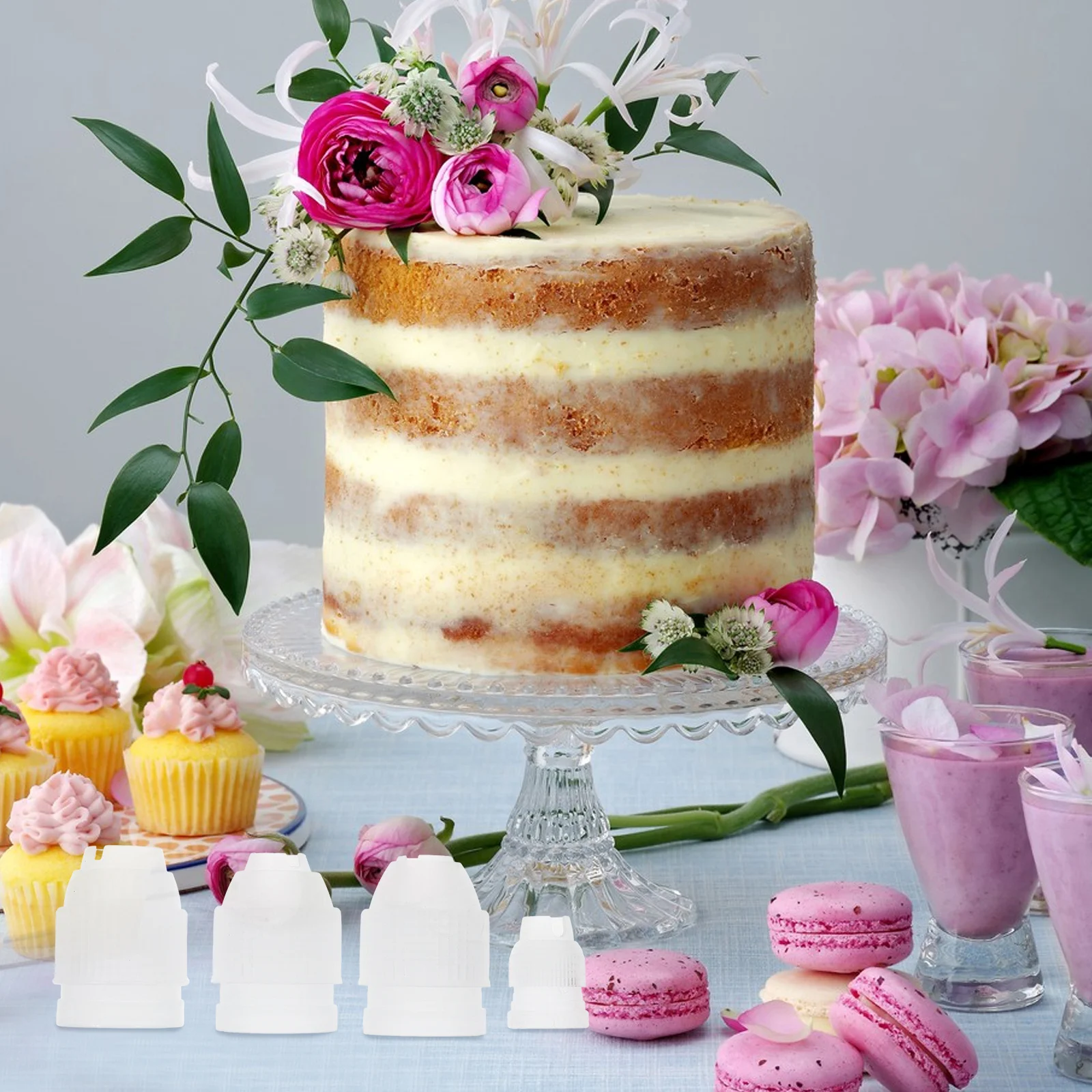 

24Pcs Cake Decor Piping Coupler Large Converter Set Nozzle Connector Baking Tool Cookie Decorating