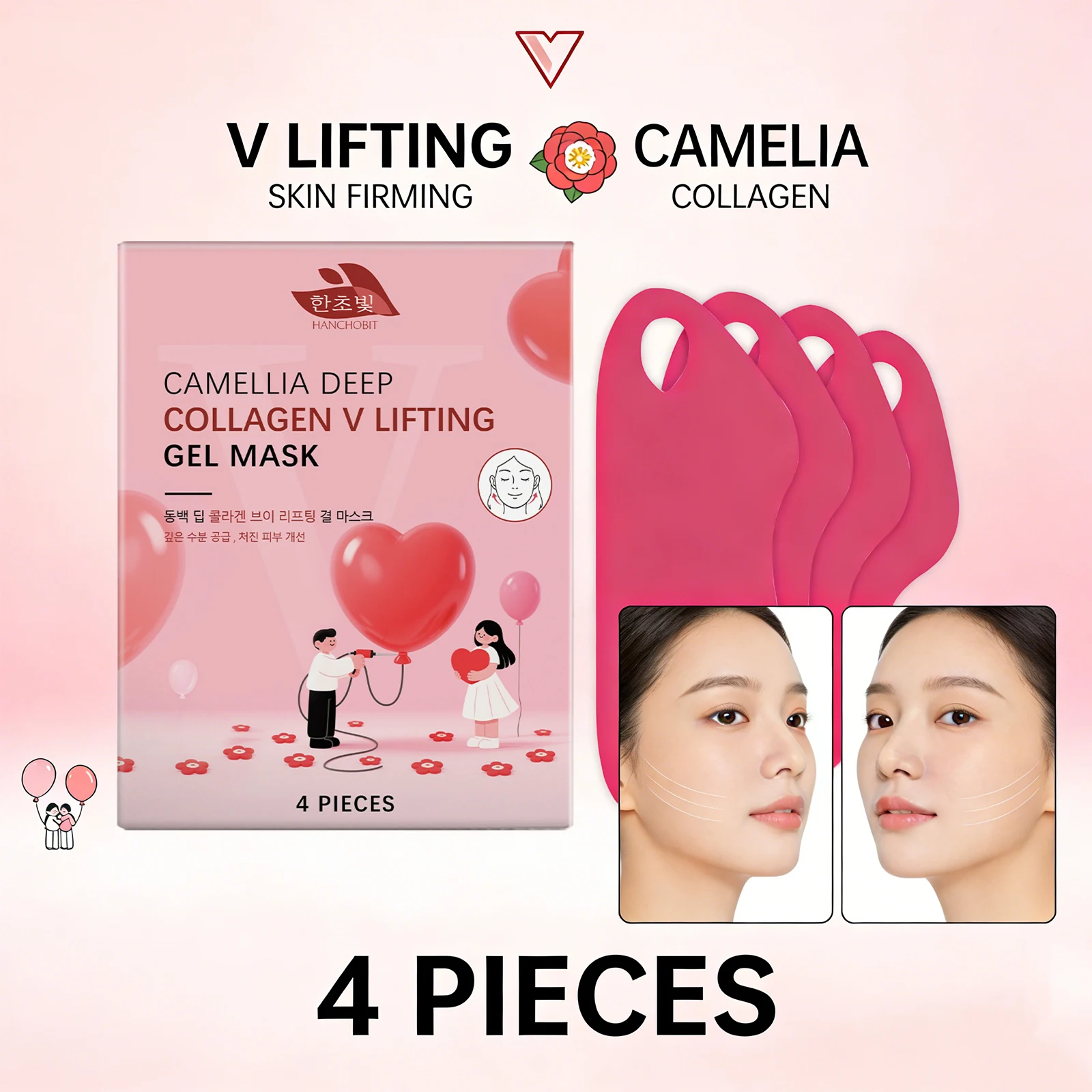 

V Shape Face Lifting Mask Slimming Mask Double Chin Reducer Facial Strap Anti Aging Wrinkle Remover Tightening Skin Care Tool