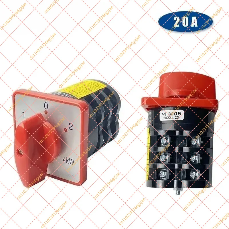 HZ5-20/4 M05 Rotary Cam Switch 3 Pole 3 Position 20A 4kW Selector Switch Silver Contact, Replacement Part