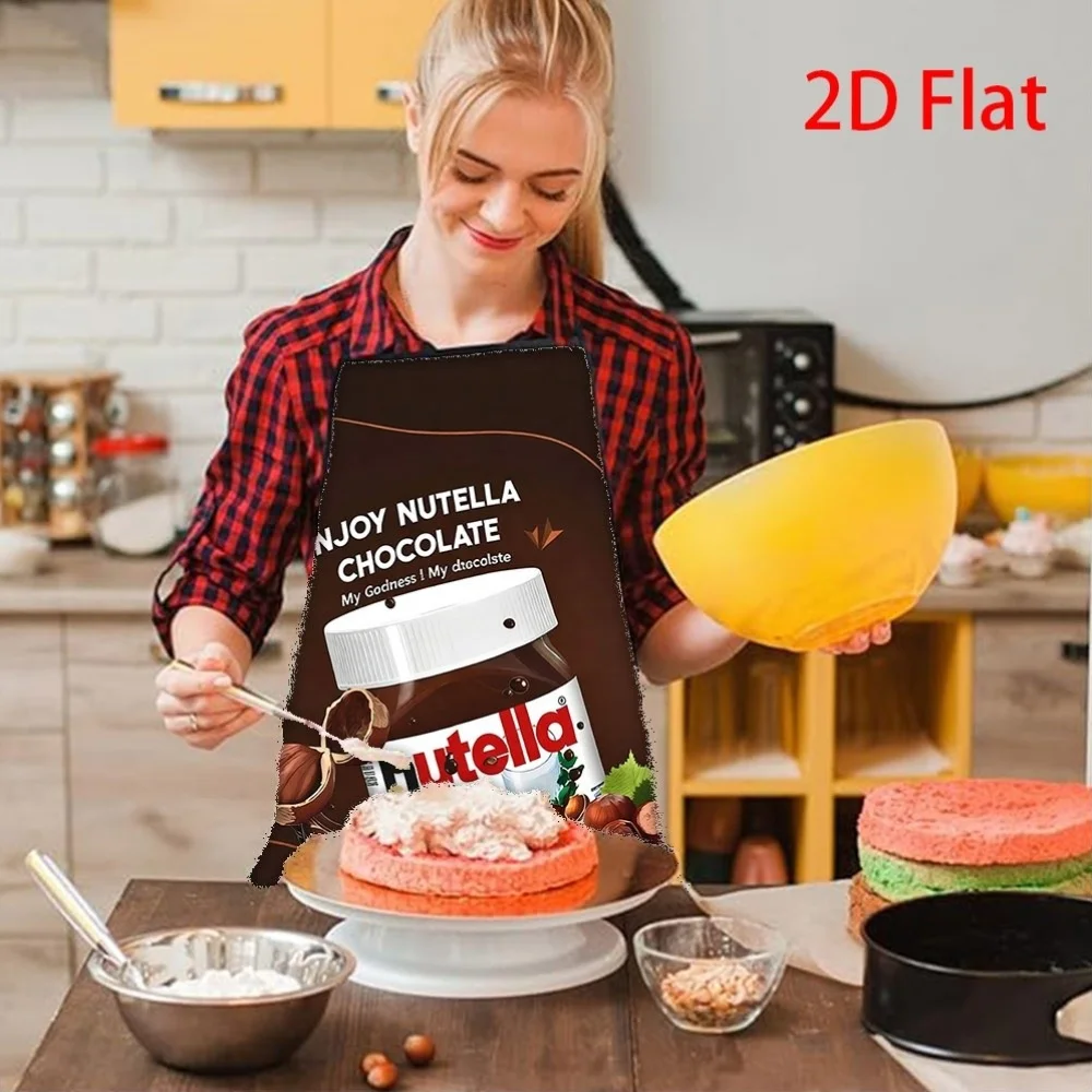 Funny Chocolate Hazelnut Spread Apron Sweet Dessert Lover Kitchen Bib Novelty Cooking Baking Gift for Women Mom Foodie BBQ Decor