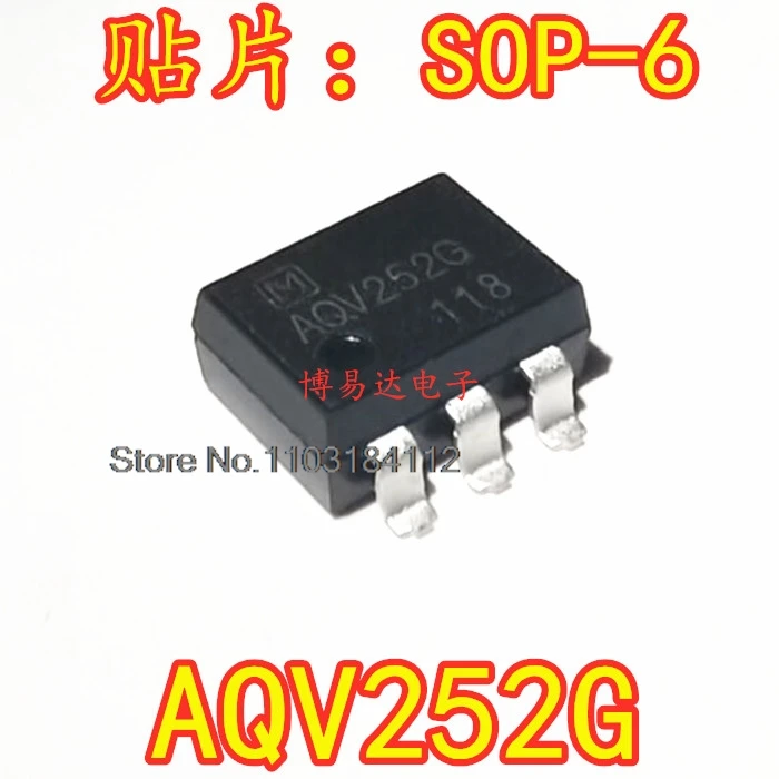 

5PCS/LOT AQV252G SOP-6 AQV252 AQV252A ..,..,.Company stock