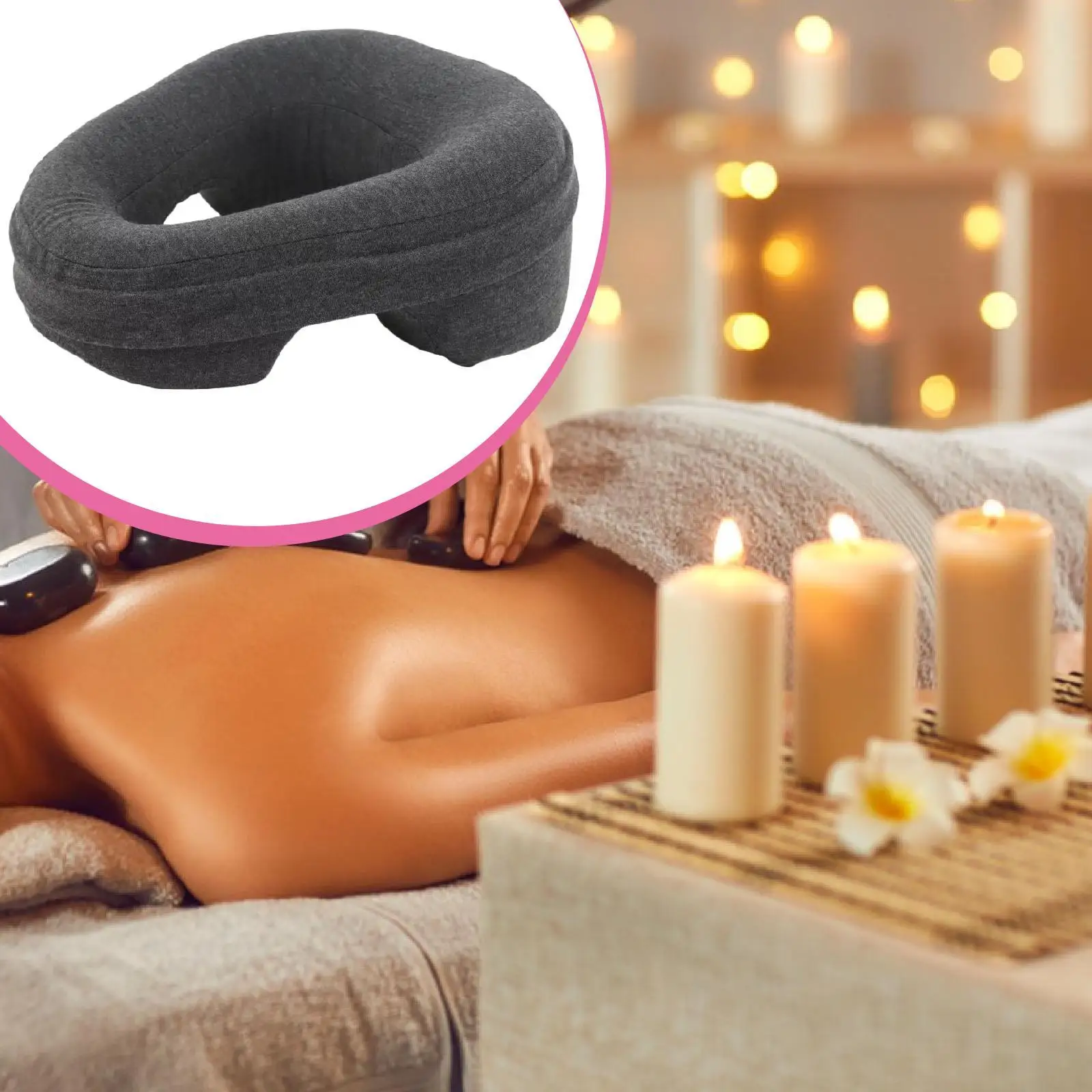 

Подушка для лежания на животе, эргономичная, из пены с эффектом памяти, массажная, для лица, подголовник, комфортная подушка для салона и домашнего спа