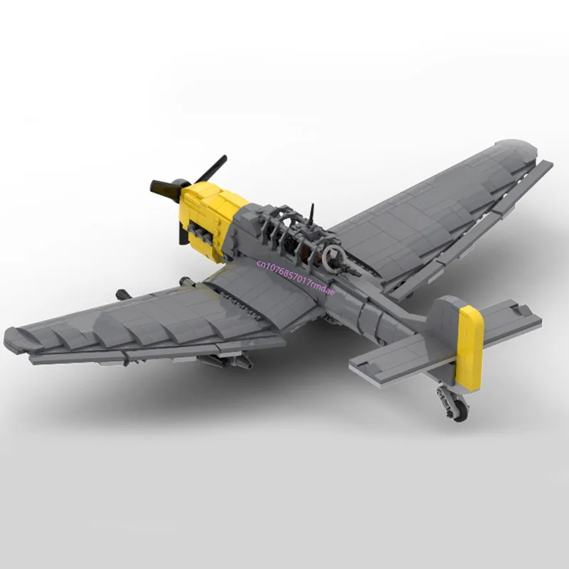 639PCS WW2 Military MOC Junkers Ju 87 Stuka B-2 bomber Model DIY creative ideas high-tech Children Toy Gift Fighter Plane Blocks