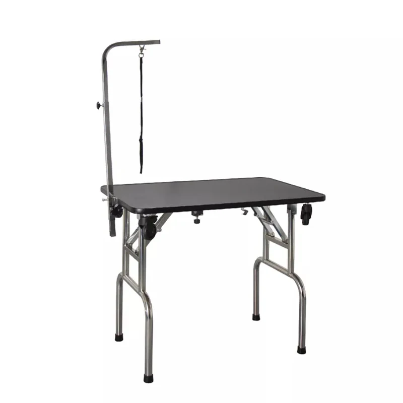 

Veterinary multifunctional portable folding pet grooming with casters stainless steel dog