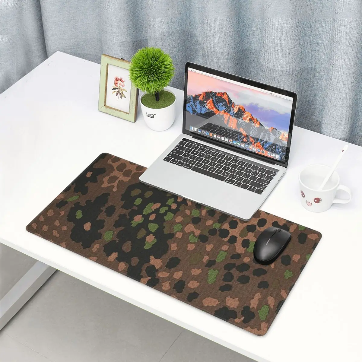 

Large Mouse Pad Splintertarn German WW Camouflage Army Military Camo Gamer PC Laptop Mats Keyboard Desk Mat