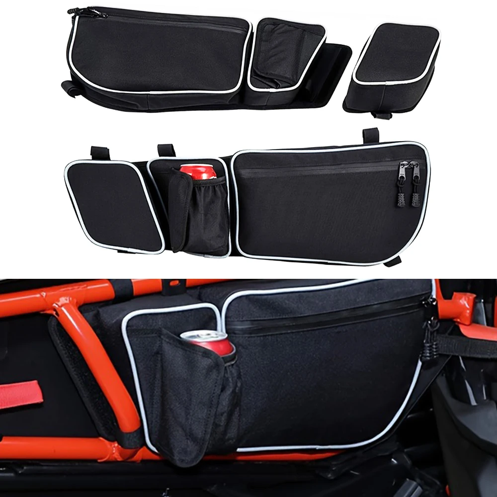 

X3 UTV Front Doors Storage Bag w/ Knee Pad For Can am Maverick X3, Maverick X3 MAX R RR 4x4 XMR XDS 2017-Later