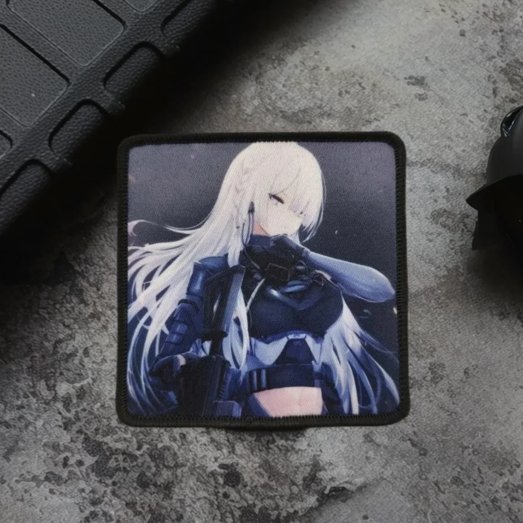 

Anime Girls Tactical Patch Frontline Hook&Loop Military Morale Badge Backpack Decorative Sticker Patches for Clothing