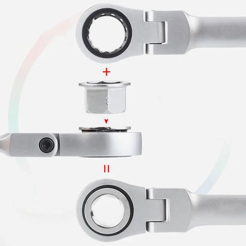 15PCS Adjustable Ratchet Wrench Kit Chrome Vanadium Steel Labor-Saving Torque Spanner Socket Set For Car Repair Hand Tools