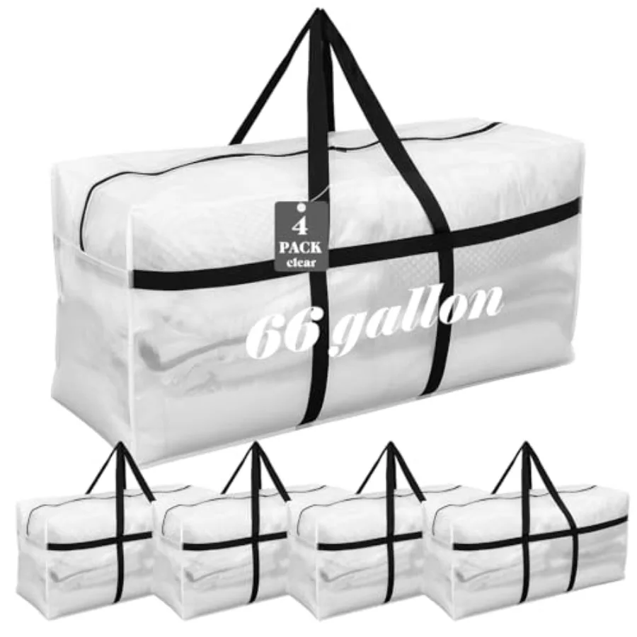 

Pcs Extra Large Moving Bags Heavy Duty Storage Bag with Strong Zipper Handle Foldable XXL Jumbo Storage Tote Packing Moving Box