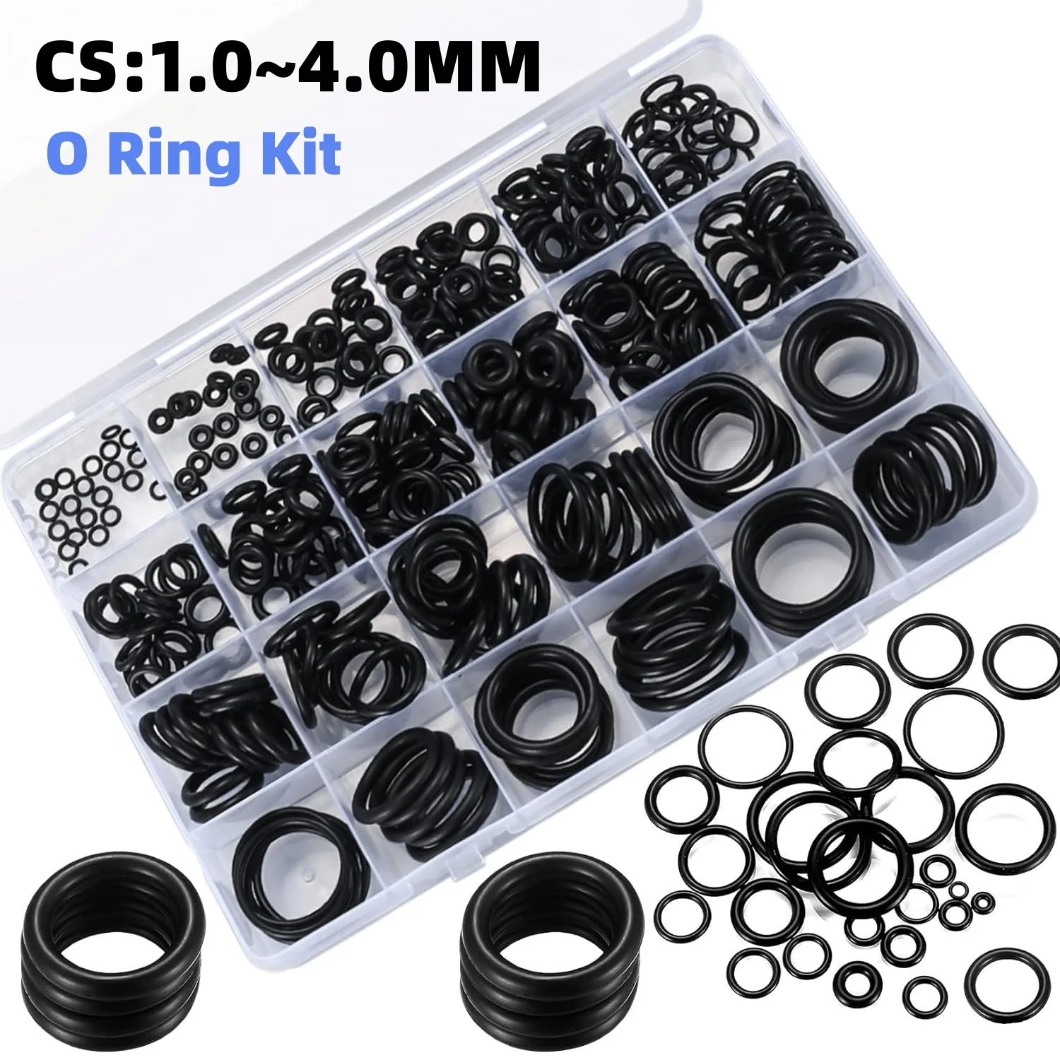 O Ring CS 1.0 1.5 to 4.0mm Sealing Washer Nitrile Rubber O-ring Faucet Plumbing Gaskets Oil Resistant High Temperature Oring Kit