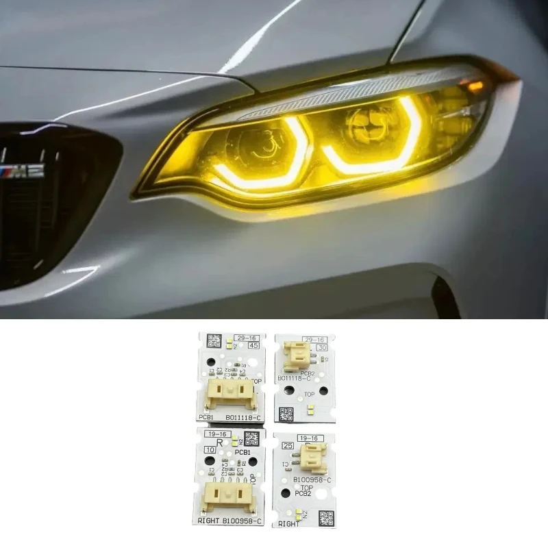 F87 M2 Yellow DRL LED Boards For 2018-2020 BMW F23 F22 LCI M240i 230i M2 LED Headlight Daytime Running Light Angel Eyes