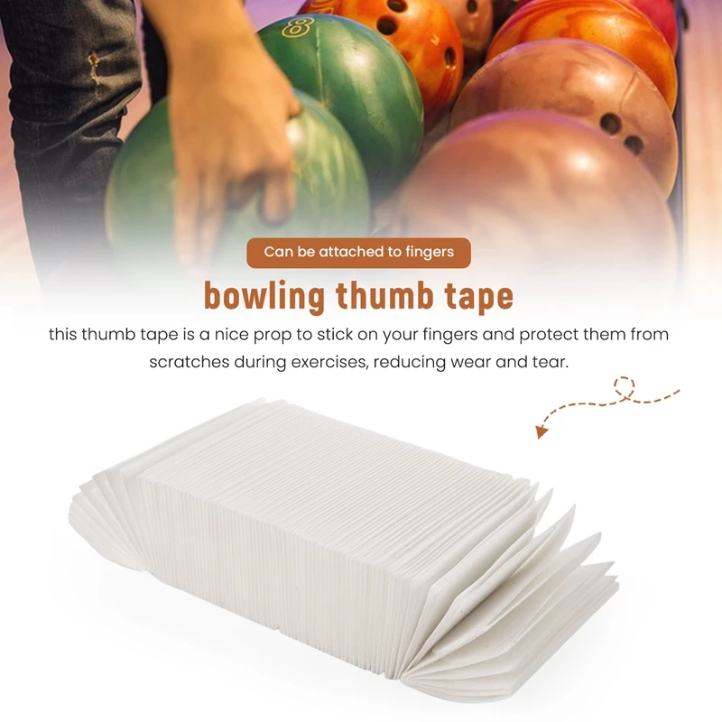 AT14 160 Pieces Bowling Thumb Tape Bowling Finger Tape Protective Bowling Tape White Elastic Patch Bowling Accessories