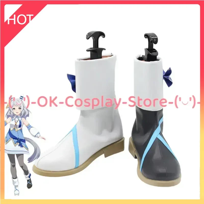 Hishi Miracle Cosplay Shoes Game Pretty Derby Cosplay Prop PU Leather Shoes Halloween Carnival Boots Custom Made