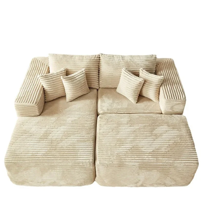 Compression sofa oversized recliner boneless sofa, bed corduroy leisure chair double sofa