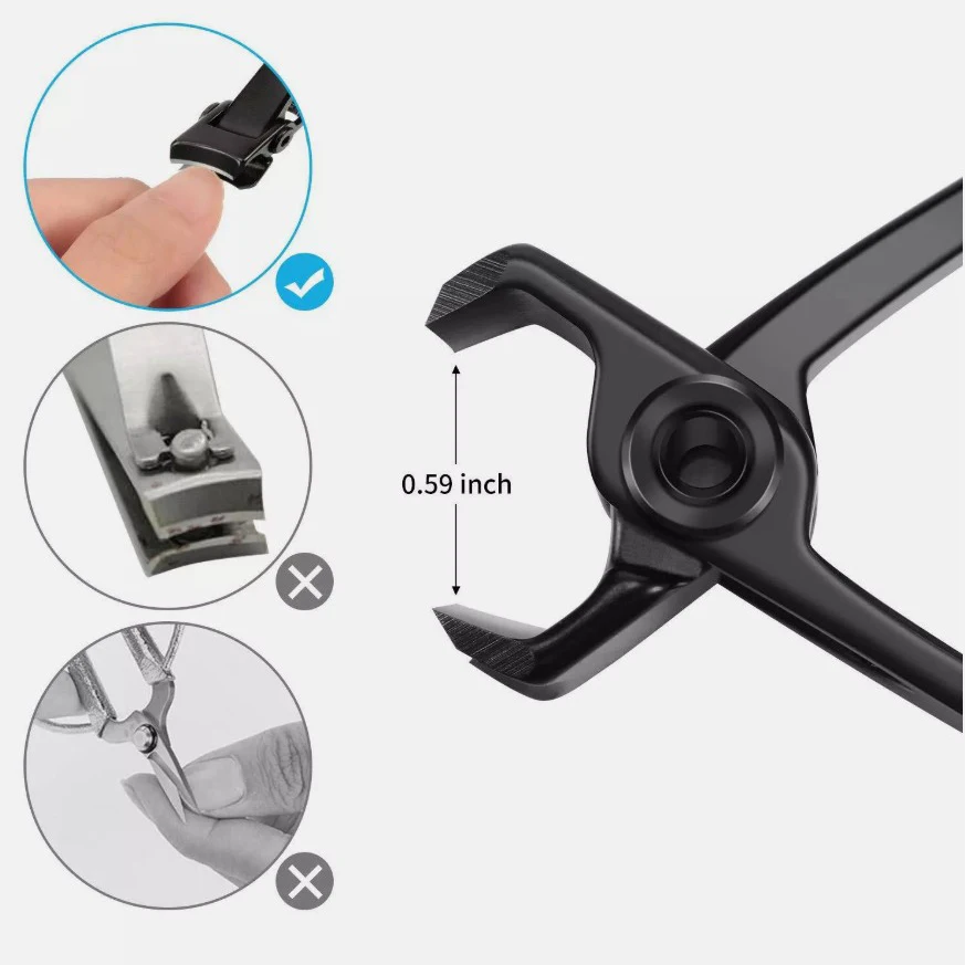 

Черные машинки для стрижки ногтей из нержавеющей стали, профессиональный триммер, кусачки для ногтей, прочные кусачки для ногтей