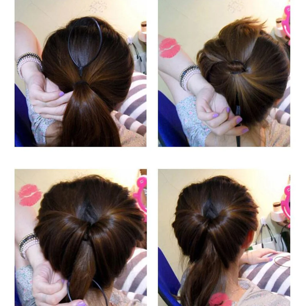 

Bun Maker Set Plastic Safe Durable Women Girls Straight Curly Thick Fine Hair Type Easy Create Different Sized Buns Hair Styling