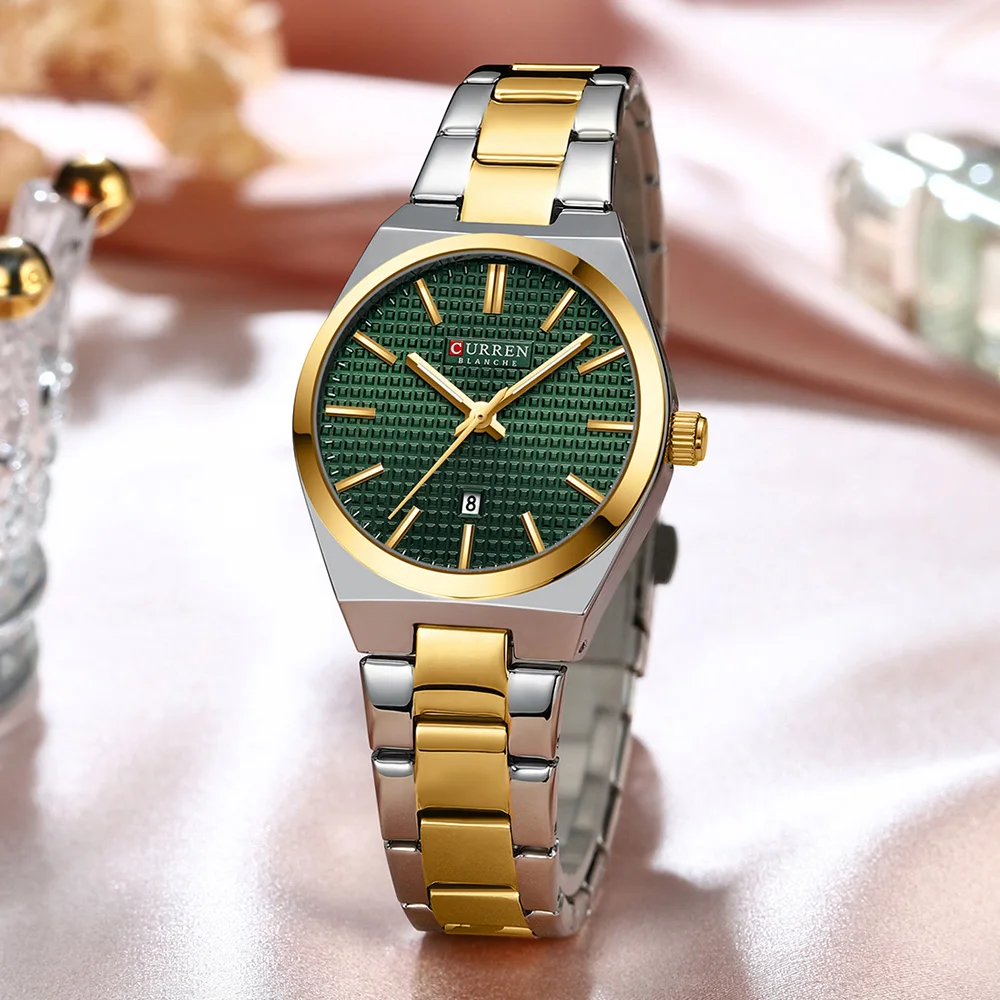 CURREN Fashion Luxury Brand Women\'s Watches New Simple Quartz Wristwatch with Stainless Steel Bracelet Luminous Hands